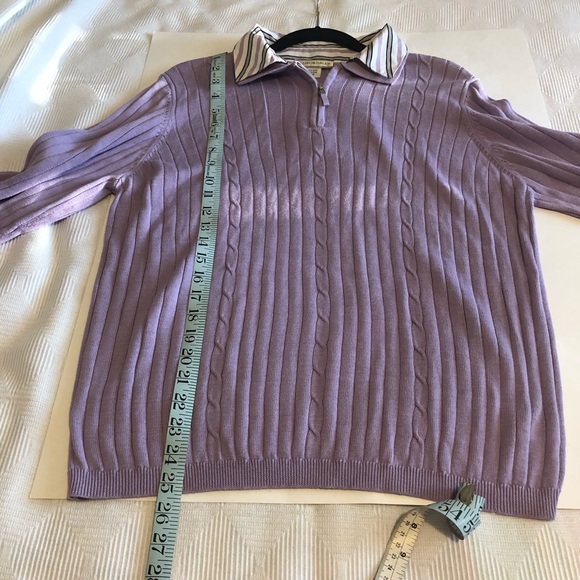 Allison Daley Lilac Sweater with Collar & Cuffs - Picture 6 of 8